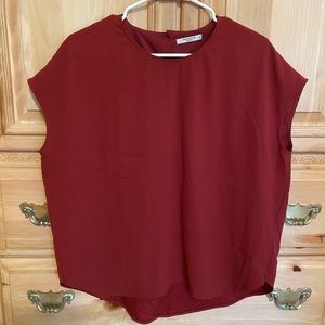 MM LaFleur Maroon Didion 2.0 Top Blouse!